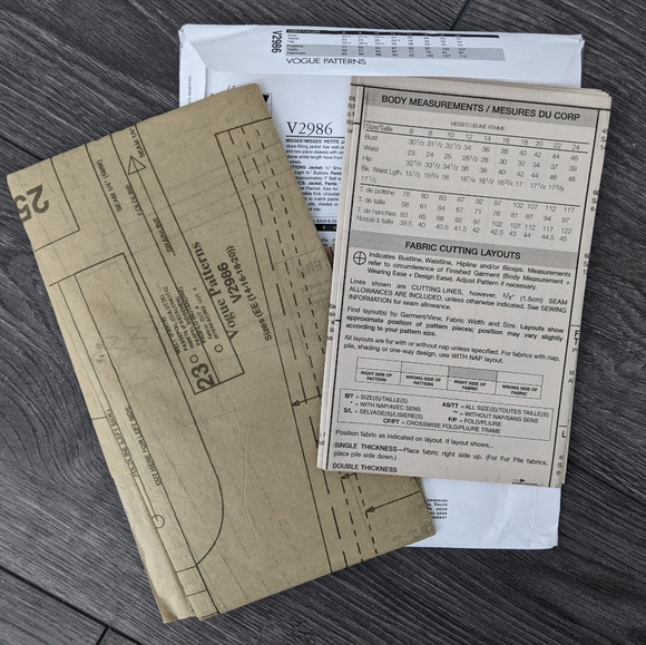 Vogue V2986 Michael Kors Sewing Pattern Jacket and Pants Sizes 14 16 18 20 - Picture 7 of 7